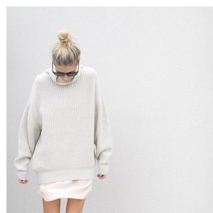 Aritzia Montpellier Sweater Birch Heather Grey